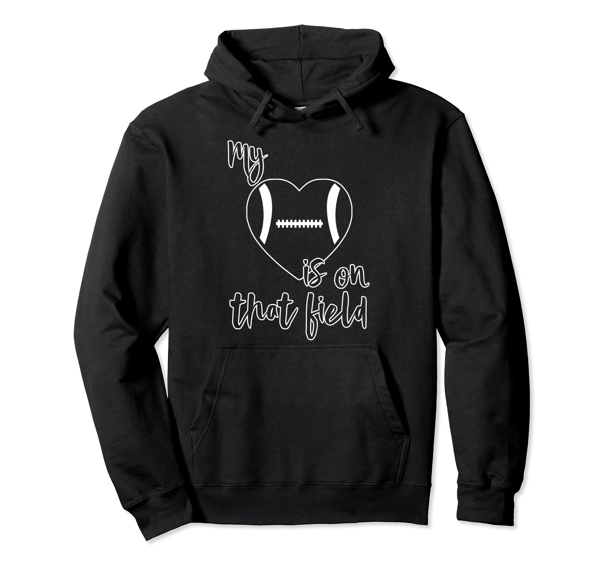 Football Parent My Heart Is On That Field Pullover Hoodie