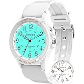 Watch for Men Women Big Face Classic Analog Quartz Sports Backlight Unisex Waterproof Nurse Watch for Medical Army Military Time with Second Hand Easy to Read Casual Wristwatch