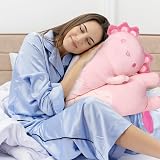 Mewaii 20in Pink Axolotl Plush Pillow Squishy Cute Sleeping Hugging Toy view 2
