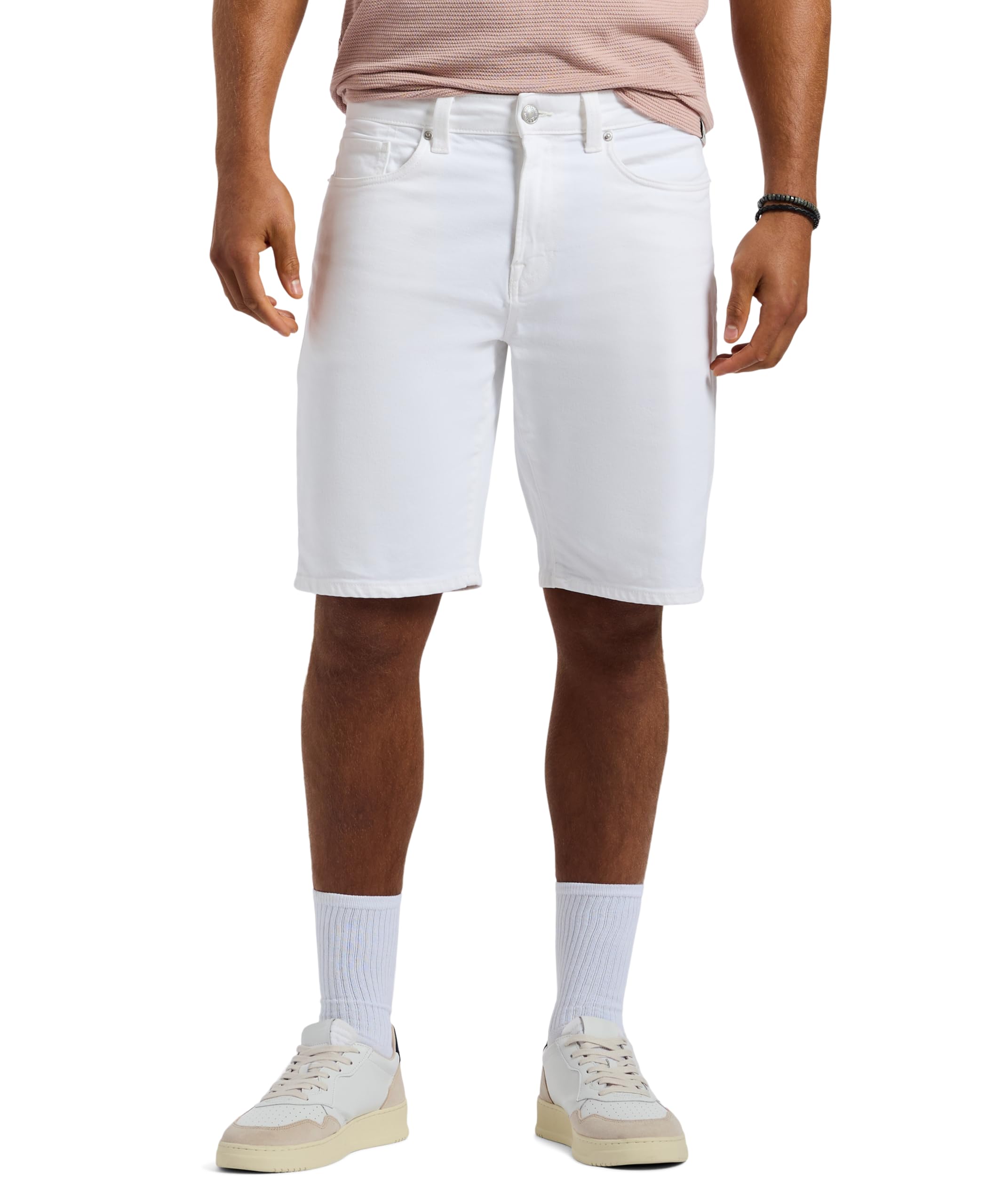 Buffalo David Bitton Men’s Relaxed Straight Dean Denim Shorts, Pure White