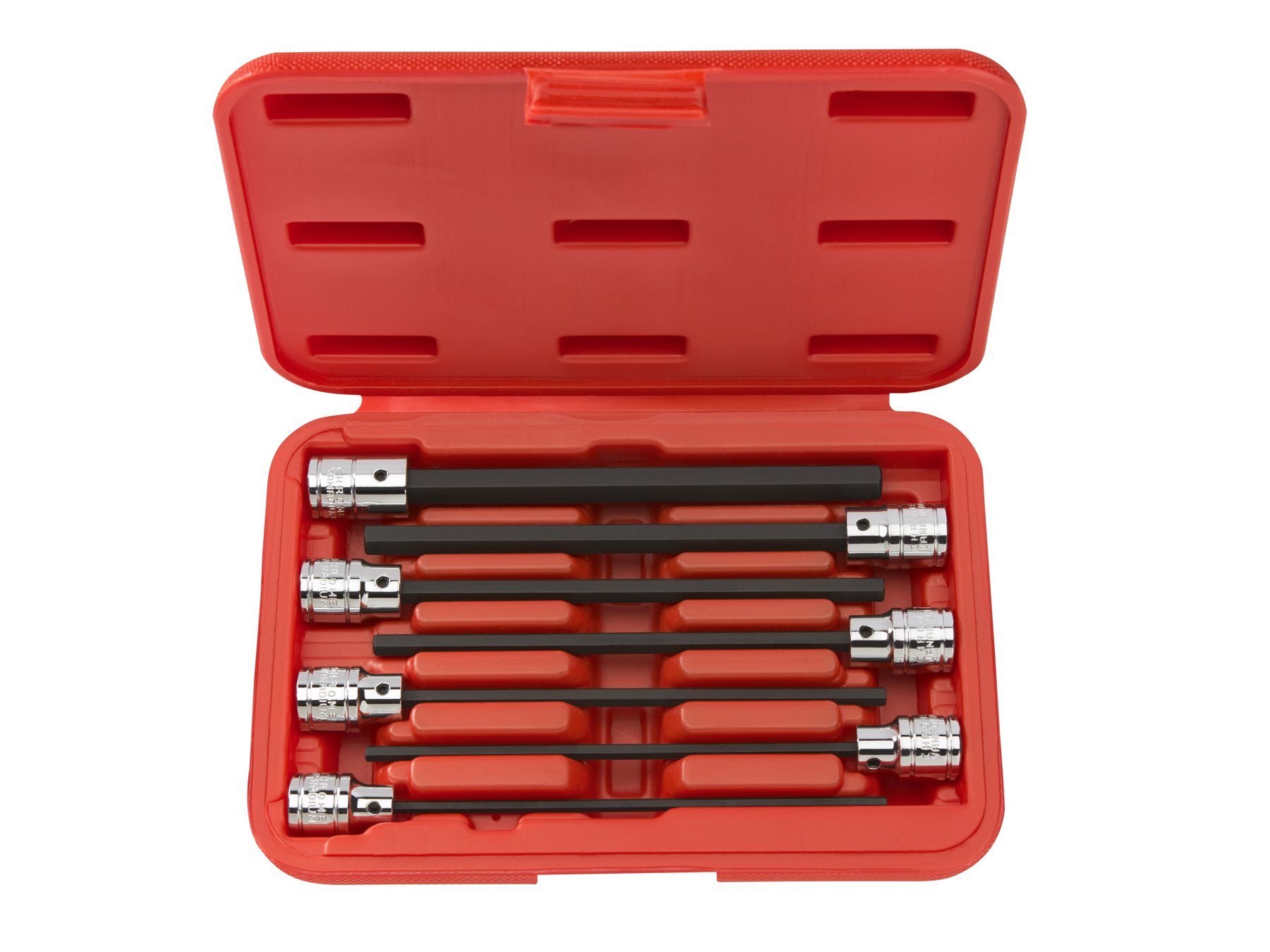 TEKTON 3/8Inch Drive Extra Long Hex Bit Socket Set, Inch, 1/8Inch 3