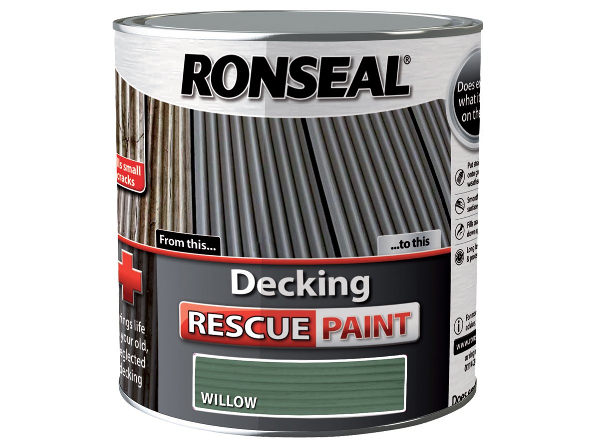Ronseal DRPW25L 2.5 Litre Decking Rescue Paint - Willow
