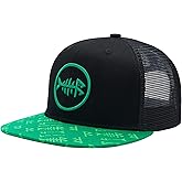 BASSDASH Flat Brim Trucker Cap Adjustable Snapback Hat Mesh Back for Men Women