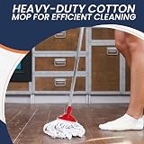 Abbey Heavy Duty Kentucky Mop 450g 5 Heads Color Coded Holder Commercial view 4