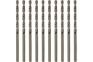 HARFINGTON 10pcs Cobalt Jobber Drill Bits 2.5mm / 0.098" M35 High Speed Steel HSS Twist Drilling Bit Tool for Stainless Steel