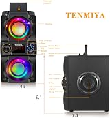 TENMIYA Bluetooth Speaker 40W Dual Subwoofer 5.0 Portable Party Speaker view 8