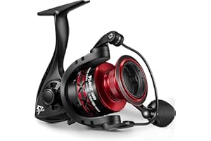 Piscifun Flame Spinning Reels, Lightweight 9+1BB Ultra Smooth Spinning Fishing Reels, 19.8LBs Max Drag, 500, 1000, 2000, 3000