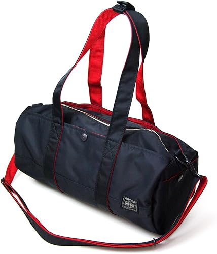 Amazon ポーター エルファイン Porter L Fine Porter Ils共同企画 ロールボストンバッグ Roll Boston Bag Lyd3 ブラック 裏地 レッド Black Backing Red ボストンバッグ