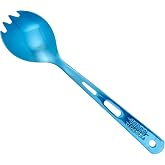 Vargo Titanium Spork - Lightweight and Durable Camping and Backpacking Utensil (Blue)