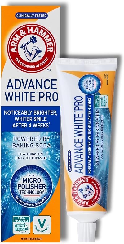 Arm & Hammer Advance White Pro Toothpaste 75 ml Baking Soda Whitening Micro