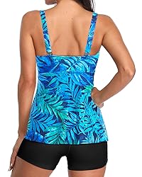 Yonique Women 2 Piece Flowy Tankini Swimsuits with