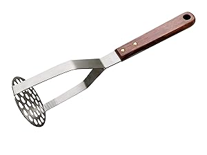 Stainless Steel Potato Masher - Ergonomic Design, Sturdy Construction, Long&Comfortable Grip - Manual Masher by MIMI LIFE