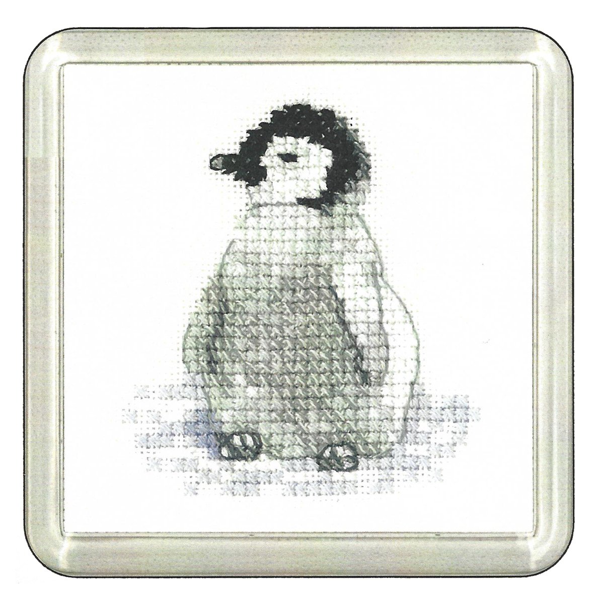 Heritage Crafts CFPE1393-A Counted Cross Stitch Kit Penguin Chicks (A) Coaster Size Coaster Size 7.5x7.5cm Multicoloured