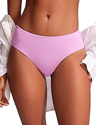 CRZ YOGA Bikini Bottoms for Women Mid Rise Full