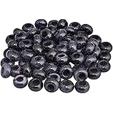 SUNYIK Blue Sand Stone Large Hole (6mm) Rondelle Loose Charms European Bead fits Bracelet,Jewelry Makings Pack of 20