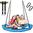 Trekassy 660lb Saucer Tree Swing for Kids Adults 40 Inch Waterproof Frame , 2 Tree Hanging Straps