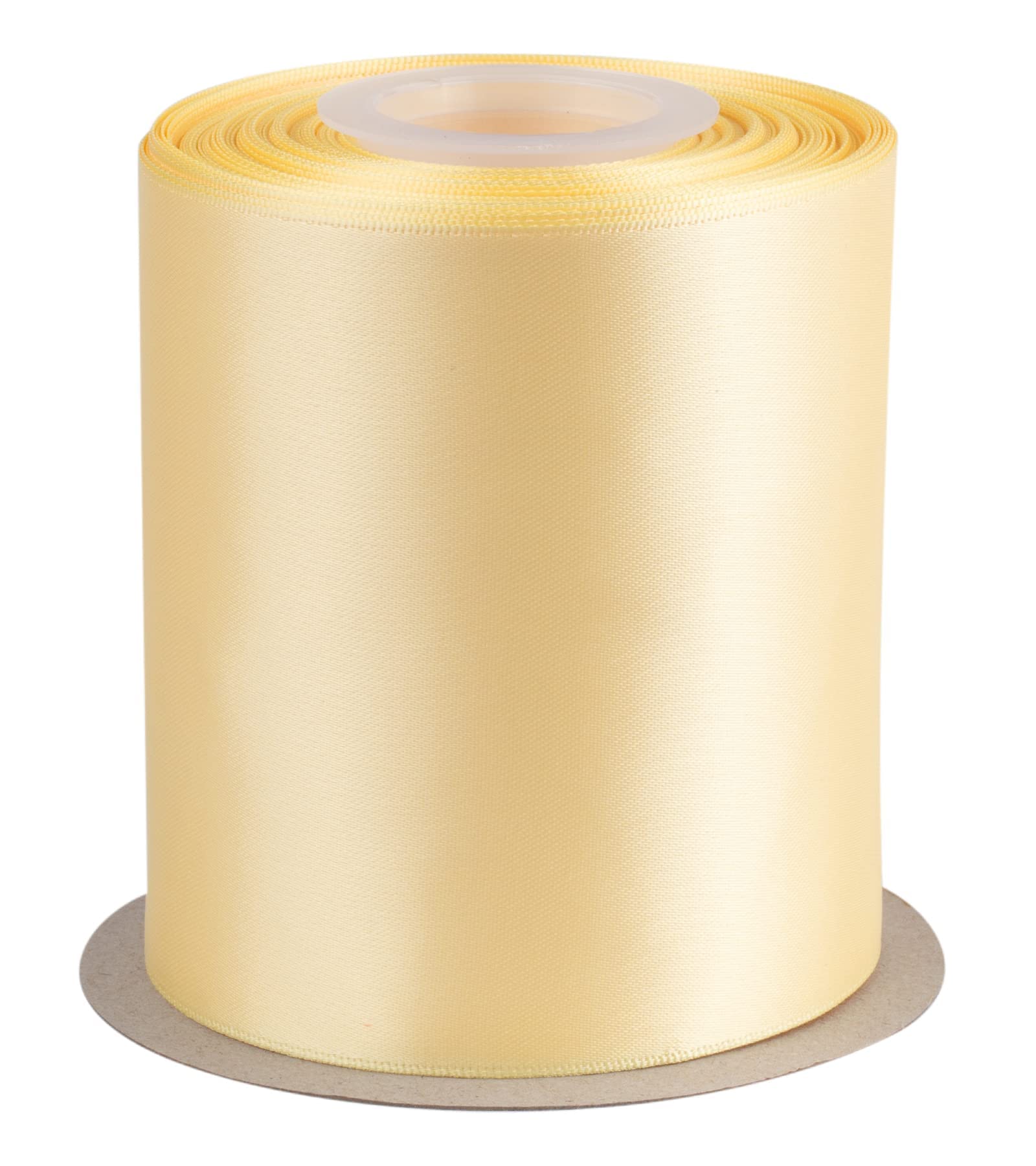 AVANAVA 100mm Wide Ribbon Double Face Satin Ribbon - 22 Meters (614-Chamois)