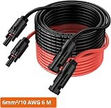 Proster Solar Panel Extension Cable 10 AWG 6mm² 10m Pair IP68 2-Cord view 3