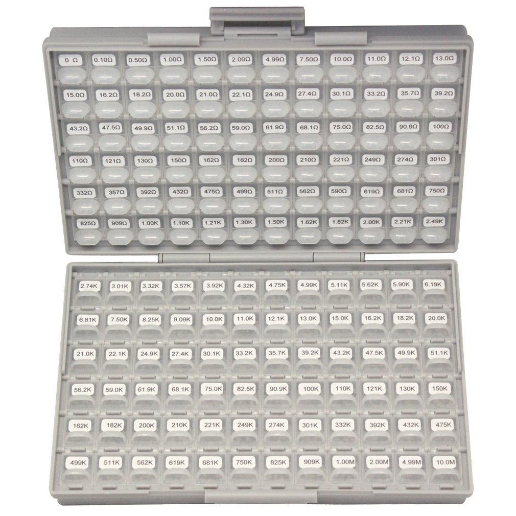 AideTek 1206 Size, 144 Values, 100pc/value 1% Sample Resistor Kit Distributed in Box-all Enclosure E