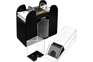 Automatic Card Shuffler, 6 Decks Casino Card Shuffling Machine with Blackjack Shoe and Discard Tray, Poker Accessories for Pl