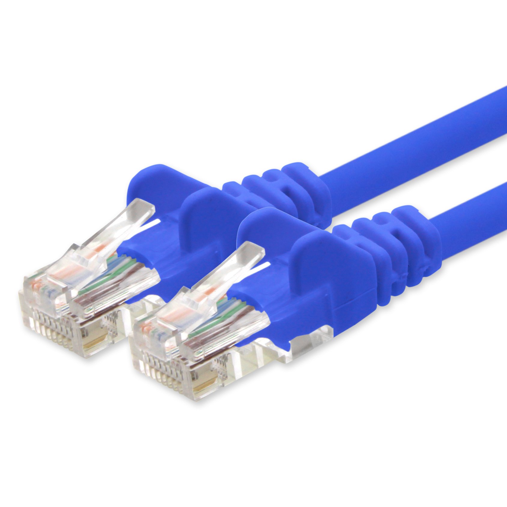 1aTTack.de Network cable CAT 5e UTP network patch cable with 2x RJ45 plugs 10m blue