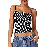 QINSEN Women's Double Lined Basic Tank Top Adjustable Spaghetti Straps Sleeveless Camisole Shirts