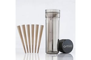 CYT PRIME DESIGN Cone Loader|King Size Pre Roll Machine|Cone Filler for PreRolled Cones Includes Six Pre Rolling Papers -Black