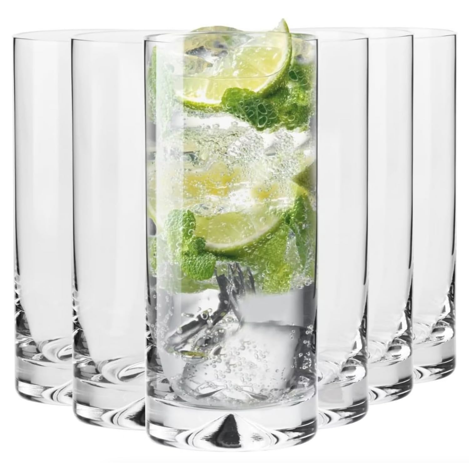 Krosno Water Juice Drinking Glasses, Set of 6, 10 oz, 300 ml, Mixology Collection, Ideal for Everyday Use, Drinks Glasses, Dishwasher Safe, Made in Europe