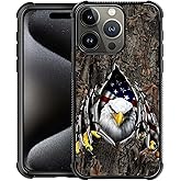 DAIZAG Compatible with iPhone 16 Pro Case,All-Round Protection Shockproof Anti-Scratches TPU Cover,Cases for Man Woman-American Flag Eagle Rip Oak Camo