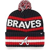 '47 MLB Unisex-Adult Primary Logo Bering Cuffed Knit Pom Beanie Hat