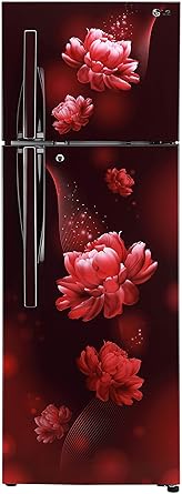 LG 308 L 2 Star Smart Inverter Frost-Free Double Door Refrigerator (GL-T322RSCY, Convertible, Scarlet Charm)