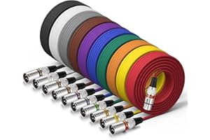 EBXYA XLR Cable 25 ft 10 Pack 3 Pins Balanced XLR Microphone Cable Male to Female Suitable for Audio Mixer, Speaker Systems, Radio Station
