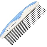 Metal Dog Grooming Comb | Removes Tangles & Matts | Dematting Pet Combs | Detangler For Matted Hair | Best Comb For Poodles, 