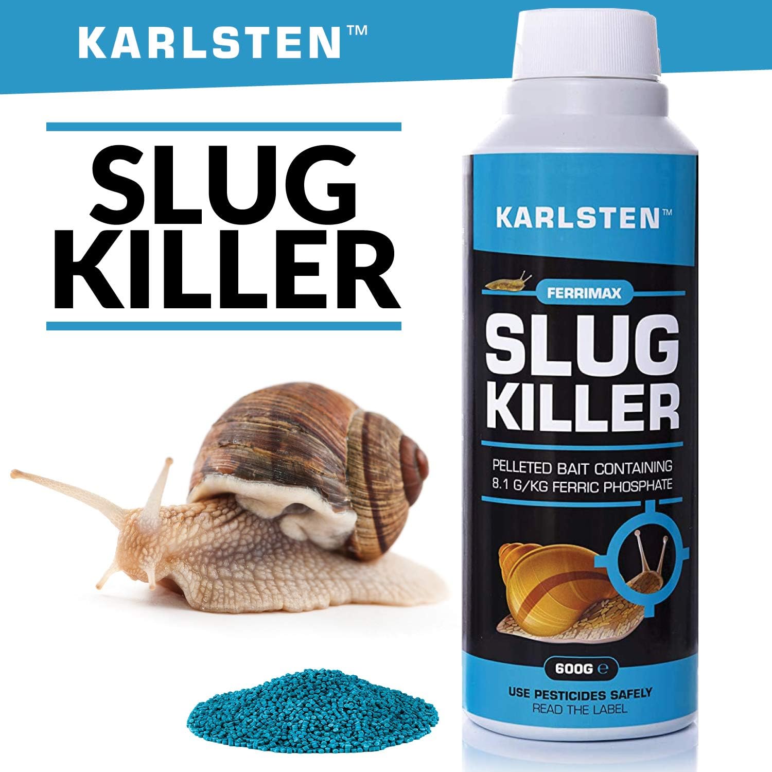 Karlsten Natural Slug & Snail Killer Pellets Ultra Strong 600 G