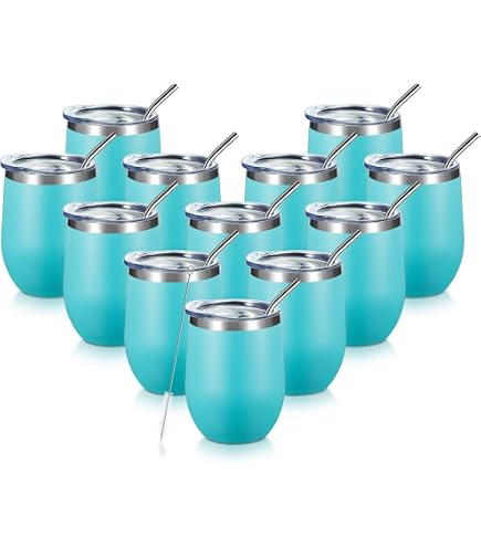Volumoon Lot De 6 Couvercles De Tasse En Acier Inoxydable 9,5 Cm – Anti-Débordement, Anti-Poussière, Maintien Au Chaud/Froid Pour Café, Thé, Vin Et Plus