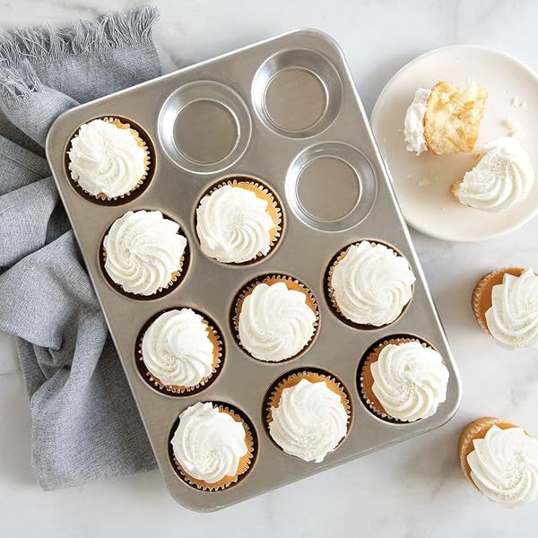 NORDIC WARE NATURAL ALUMINUM COMMERCIAL MUFFIN PAN, 12 CUP