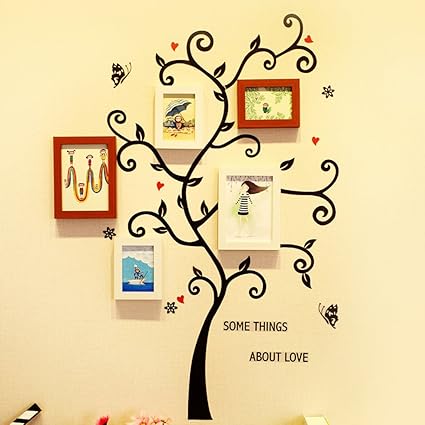 Marco de fotos de madera maciza, combinación de marcos de fotos, ramas