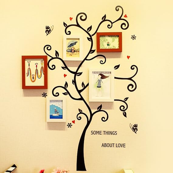 Marco de fotos de madera maciza, combinación de marcos de fotos, ramas