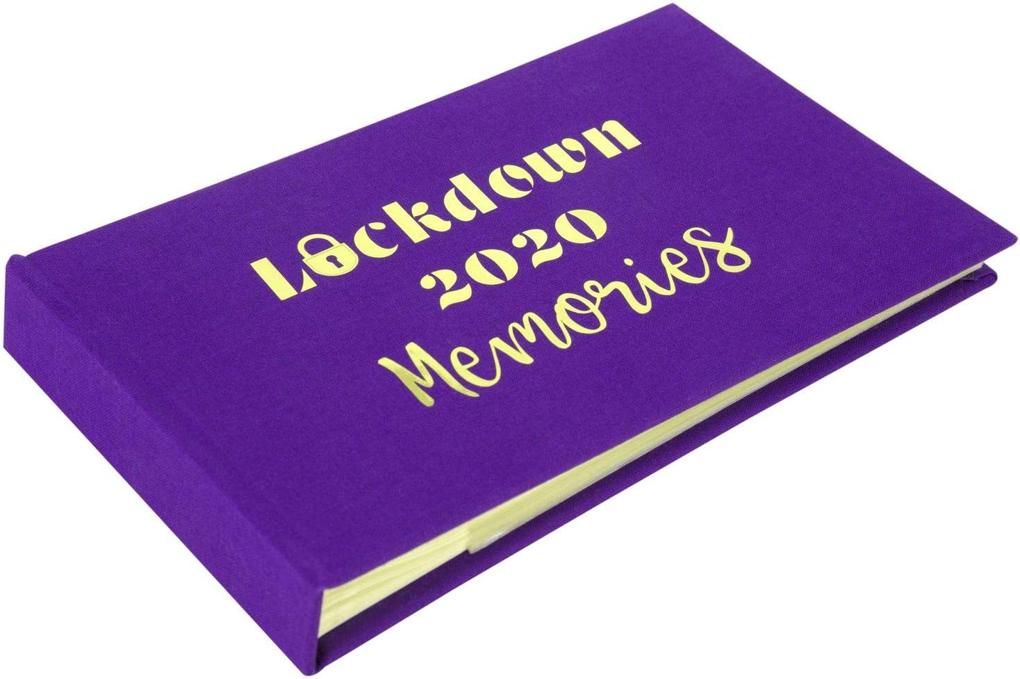 Metal Planet Ltd Lockdown 2020 photo album memory book (Purple) holds 40 6x4 inch photos, 7x5