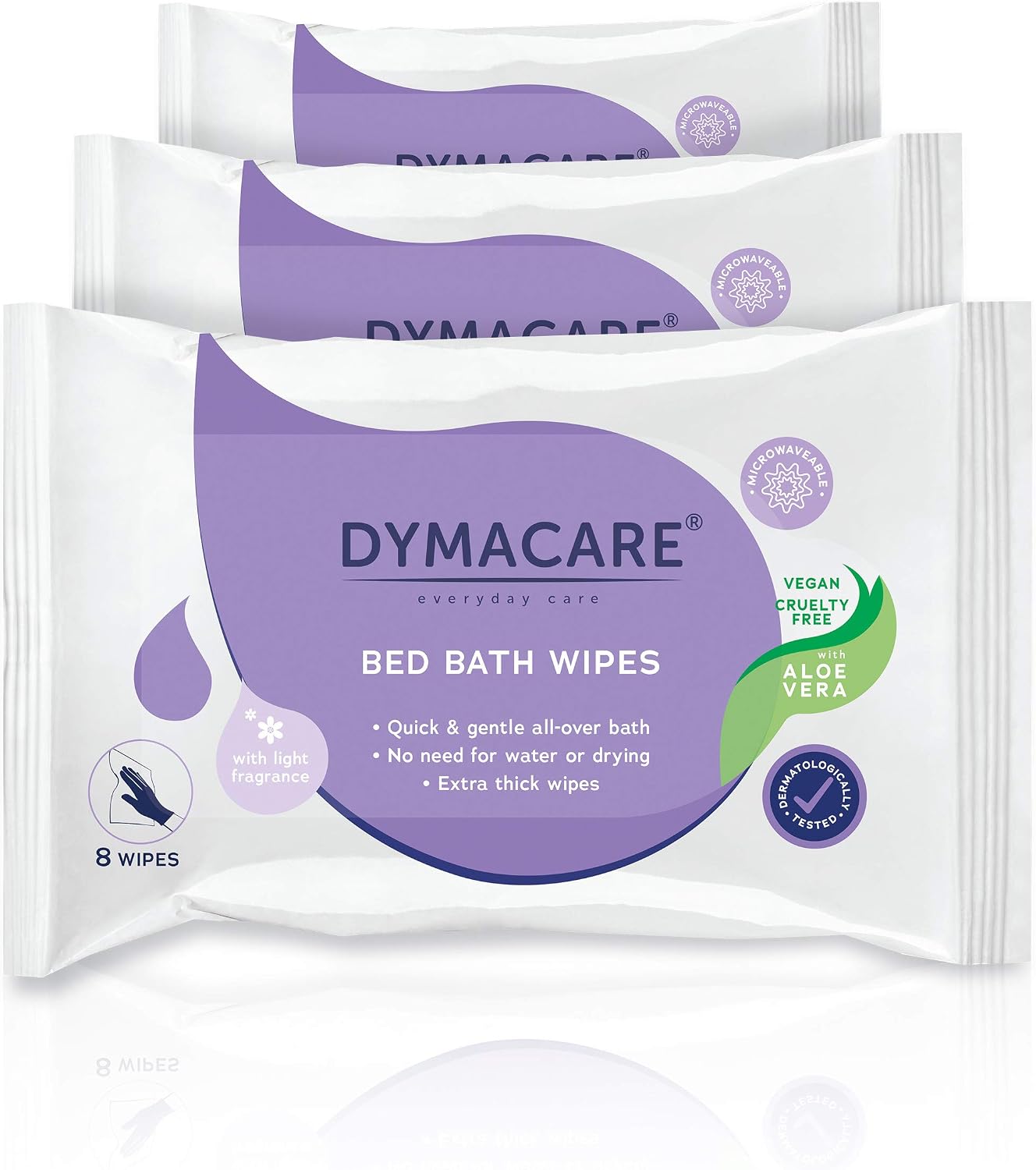 DYMACARE Fragranced Bed Bath Wipes, 1 count (Pack of 24)