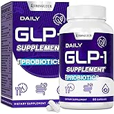 GLP-1 Supplement for Women & Men, 16-in-1 Targeted Formulas, No Stomach Discomfort, Natural GLP-1 with Probiotic, Hops & Eriocitrin, GLP-1 for Digestive, Energy & Gut Health - Vegan, 60 Capsules