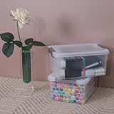 Citylife 6 Pack 3L Small Storage Boxes with Lids Transparent Stackable view 4