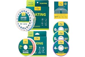 SF Fly Fishing Line with Two Welded Loops Weight Forward Floating Fly Lines Trout 90FT WF2 3 4 5 6 7 8 9F Multi-Color Freshwater