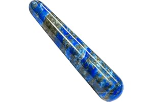 Amazing Gemstone Lapis Lazuli Crystal Wand Massage Stick - Pelvic Wand Gua Sha for Adults - Crystals and Healing Stones Massage Wands for Adults Gifts (Smooth)