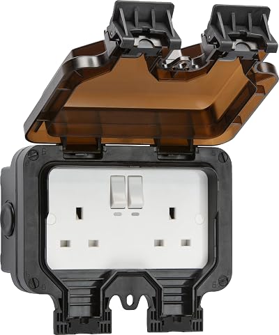 Knightsbridge Smart WiFi Outdoor Double Socket Works with Alexa Google