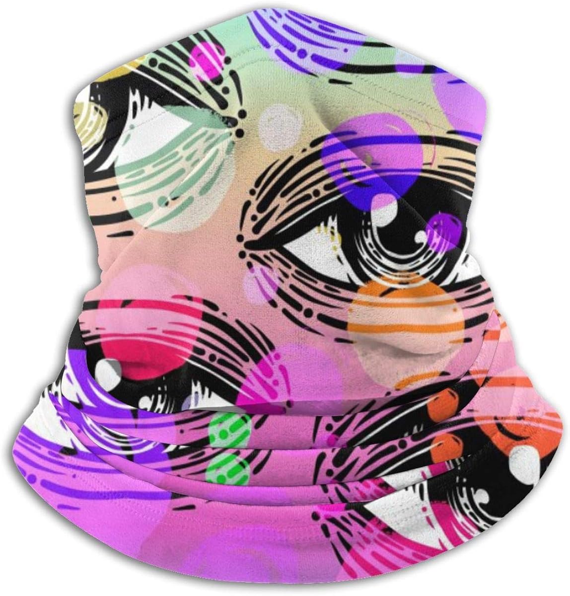 Cool Eyes Halloween Half Face Mask Balaclava Neck Gaiter Masks for Men Women
