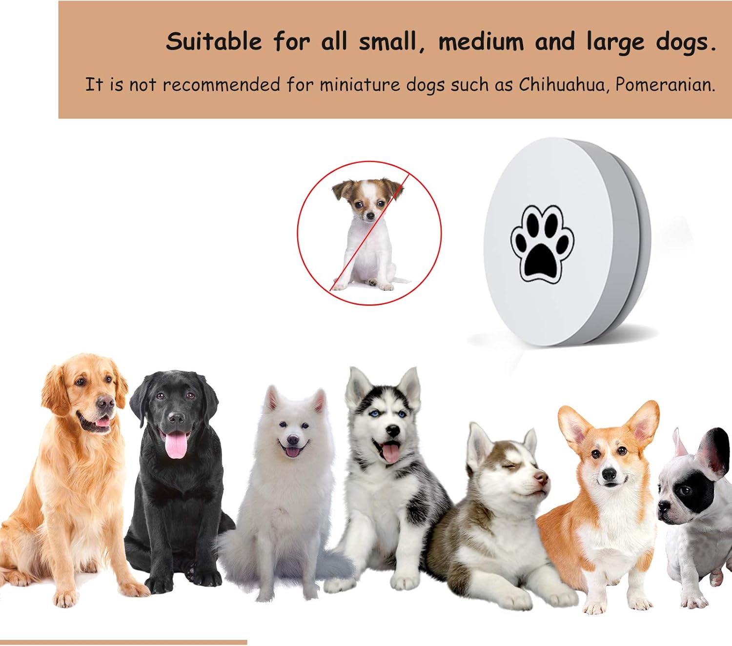 YIROKA Dog Door Bell, self-Powered Dog Potty Training Door Bell, Super-Light Press Button Doorbell, Lifetime Battery Free, Chime Operating 20 Melodies LED Flash, for All Dogs : Pet Supplies