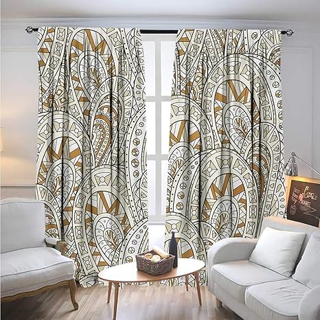 Amazon Co Jp Blountdecor 抽象的 英語 スタイル タータン モチーフ オールドファッション 文化 ストライプ ディスプレイ バイオレット ブルー オレンジ ホワイト W72 X L84 ホーム キッチン