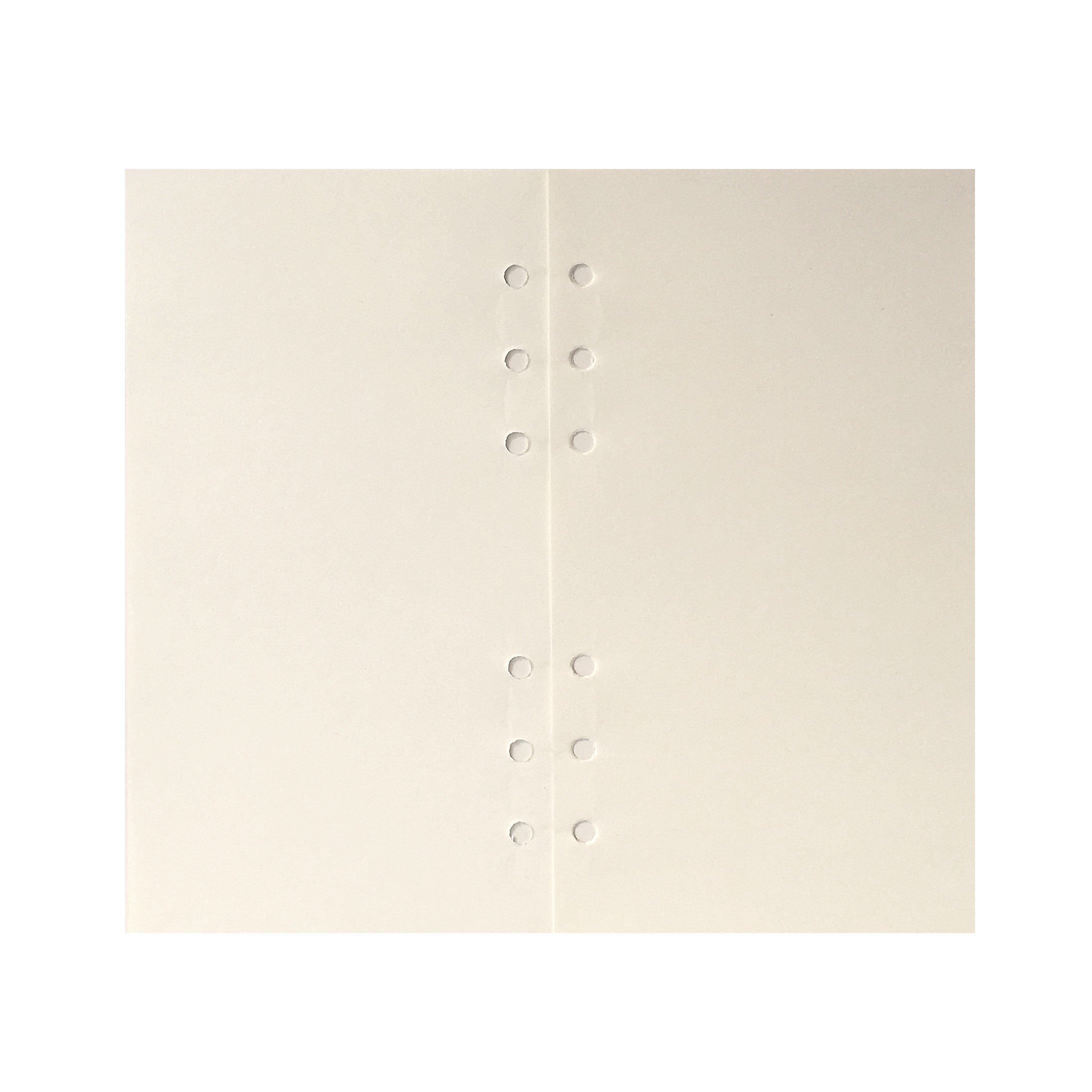 A6 6-Holes Cover Round Ring View Binder File Folder for Loose Leaf Sheet Protectors (A6 Paper Refill-Blank, 1 package)