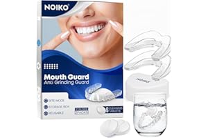 NOIKO Mouth Guard for Grinding Teeth at Night, Mouth Guard for Clenching Teeth at Night Upgraded Material, Night Guards for Teeth Grinding, Anti Grinding Guard for Adult with 6 Cleaning Tablets